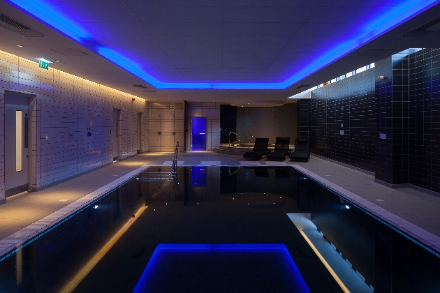 pool in space with dark lighting jacuzzi